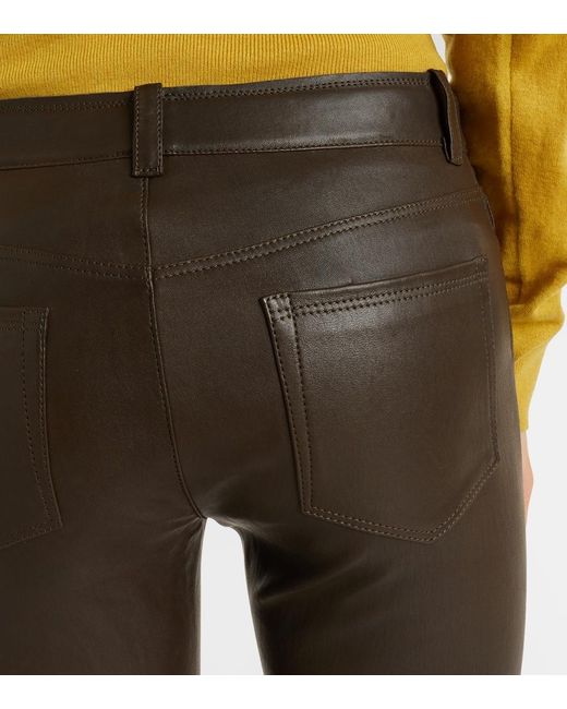 Stouls Gray Dean 22 Leather Flared Pants