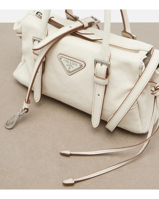 Borsa Karin Small di Prada in White