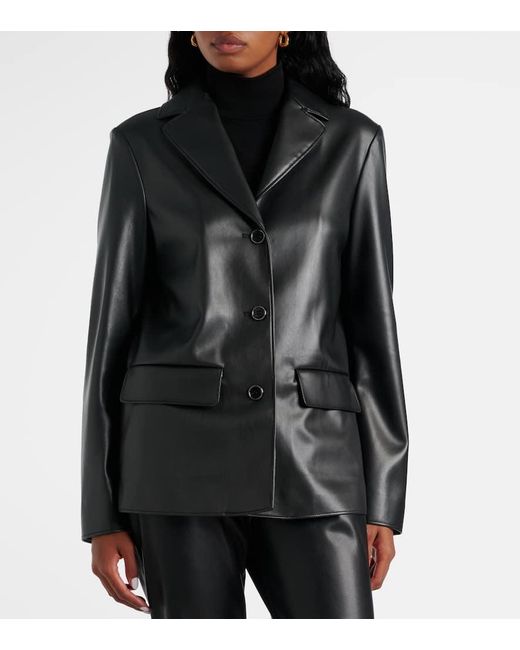 Max Mara Black Blazer Odilia Aus Lederimitat