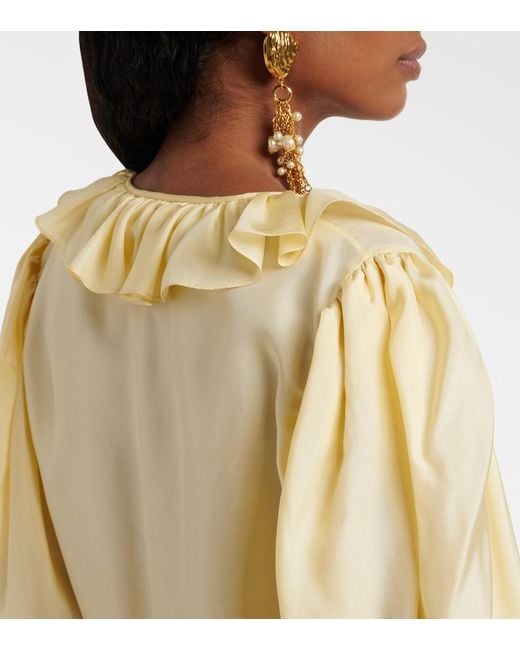 Chloé Yellow Bluse Aus Seide