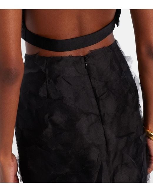Max Mara Black Adepto Silk Maxi Skirt