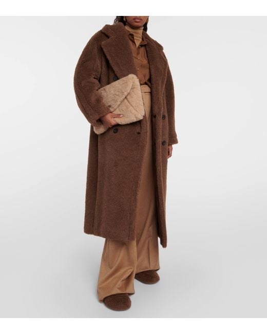 Manteau Faust en alpaga, cachemire et soie Max Mara en coloris Brown