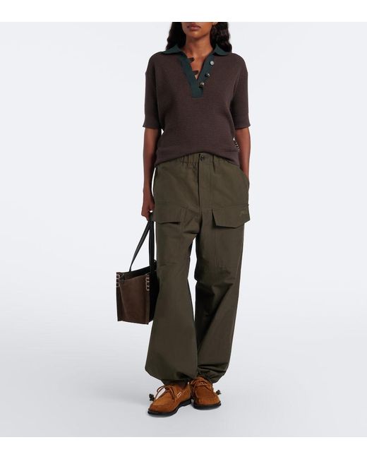 J.W. Anderson Gray Cotton-Blend Wide-Leg Pants