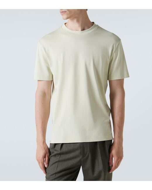 Loro Piana White Ray Cotton Jersey T-Shirt for men