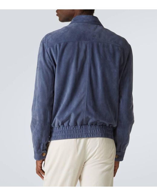Bomber di Brunello Cucinelli in Blue da Uomo