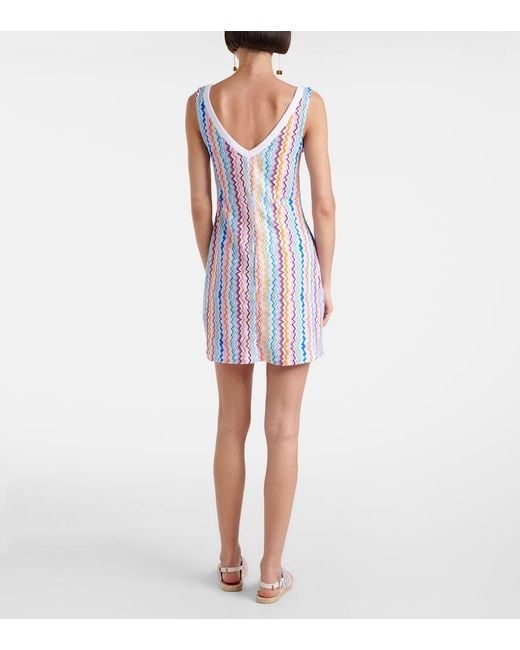 Missoni Blue Zigzag Minidress