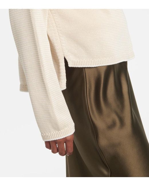 Joseph Natural Striped Cotton Polo Sweater
