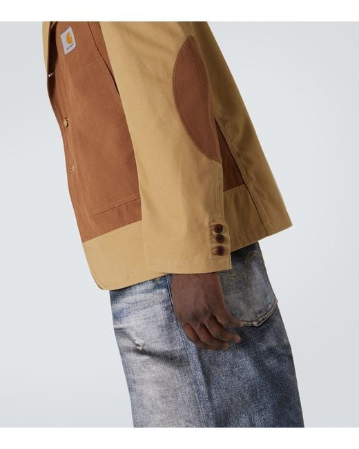 Junya Watanabe Brown X Carhartt Cotton Canvas Jacket for men