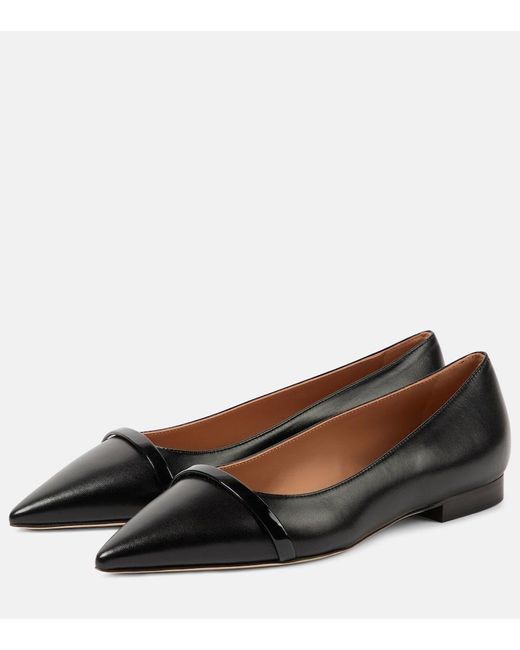 Malone Souliers Brown Jhene Leather Ballet Flats