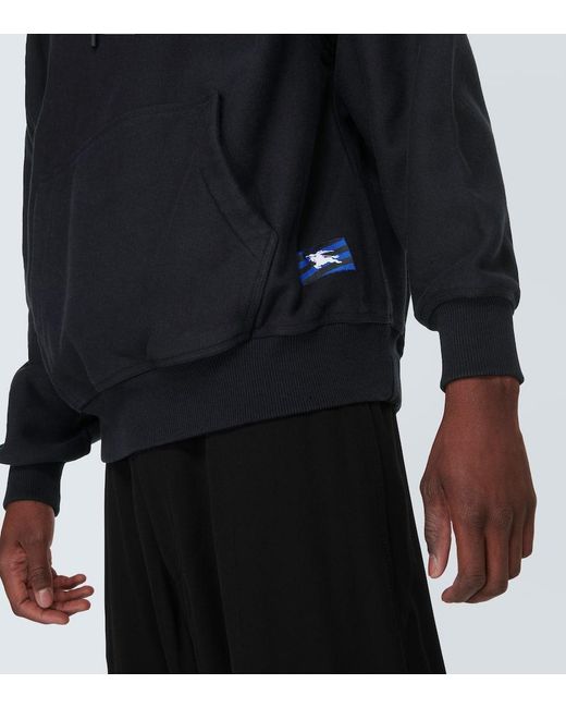 Burberry Hoodie Aus Baumwoll-Jersey in Blue für Herren