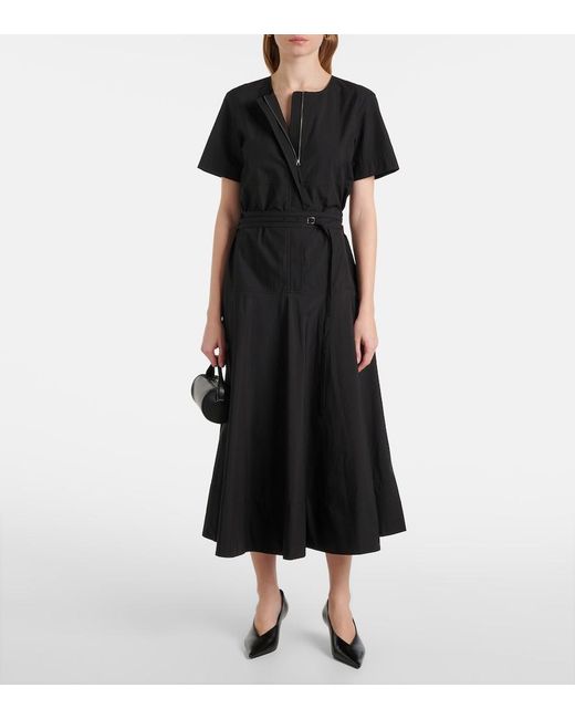 Proenza Schouler Black Label Elizabeth Cotton-Blend Midi Dress