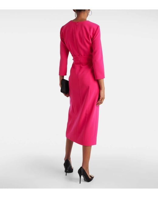 Abito Midi di Carolina Herrera in Pink