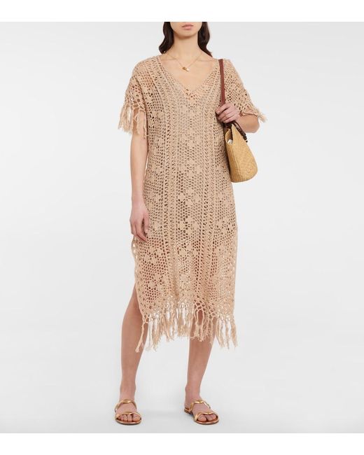 Anna Kosturova Multicolor Savannah Crochet Maxi Dress