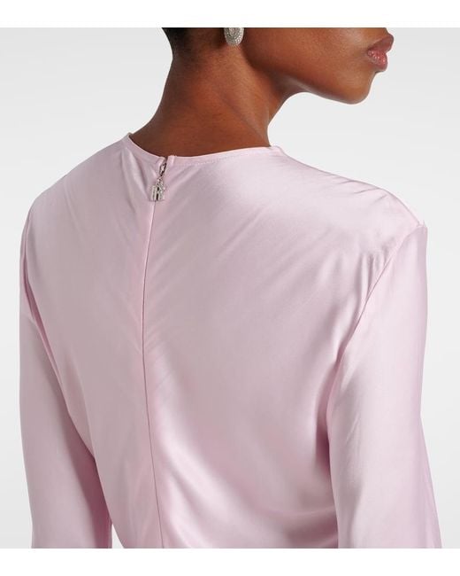 ROTATE BIRGER CHRISTENSEN Purple Bridal Satin Gown