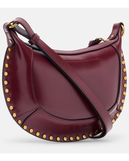 Isabel Marant Purple Oskan Small Leather Shoulder Bag