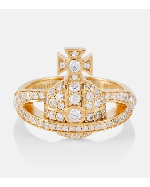 Vivienne Westwood Metallic Mini Orb Crystal-embellished Ring