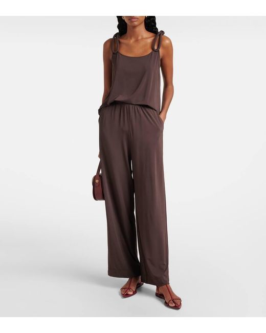 Max Mara Brown Weite High-Rise-Hose Savio