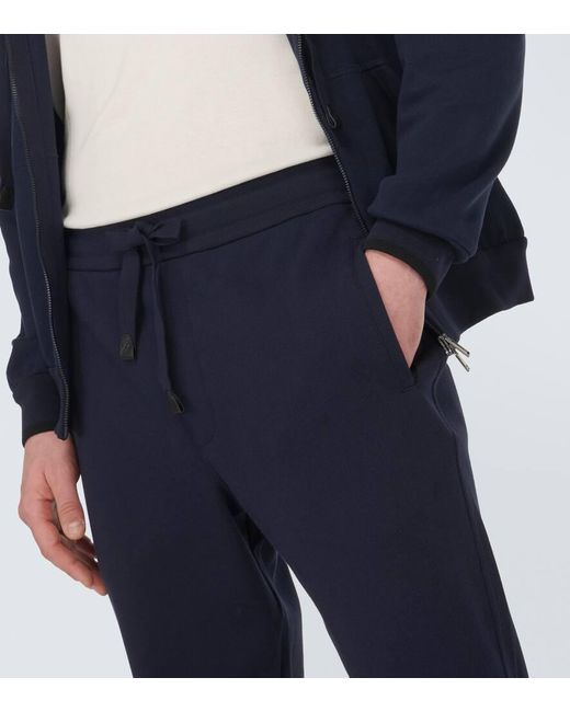 Pantalones deportivos de mezcla de algodon Brioni de hombre de color Blue