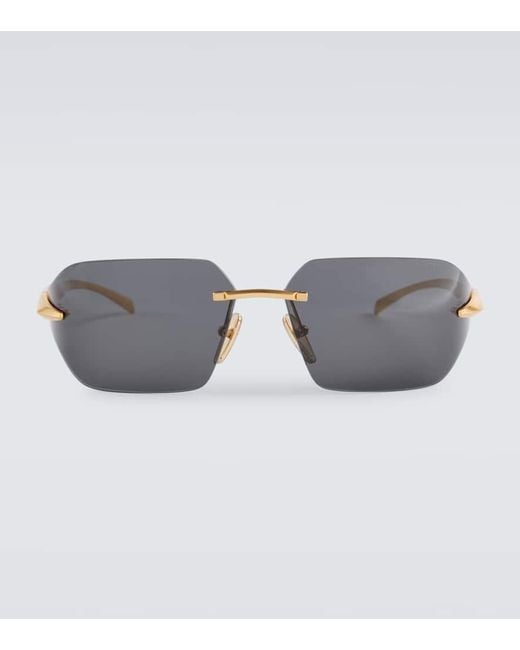 Prada Gray Runway Tinted Sunglasses for men