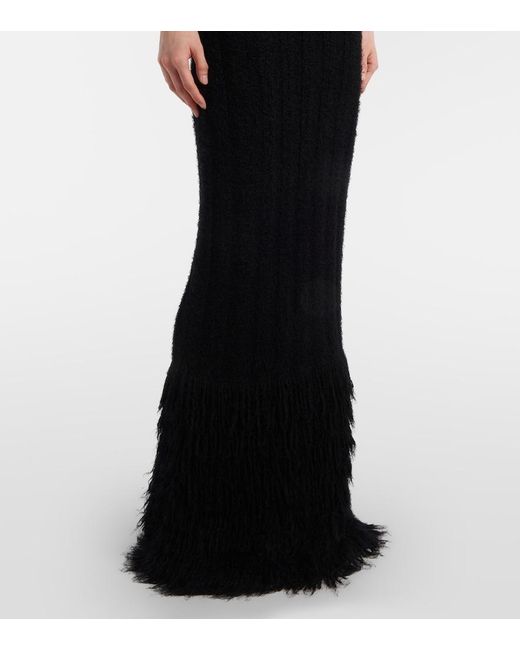 Khaite Black Fiore Silk And Cashmere Maxi Dress