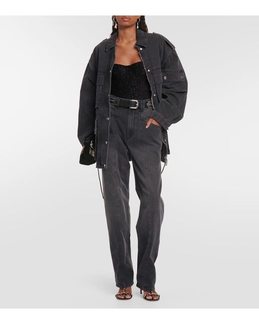 Isabel Marant Black Dolina Strapless Top