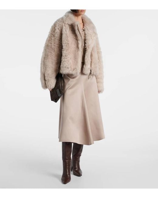 Brunello Cucinelli Natural Shearling Jacket