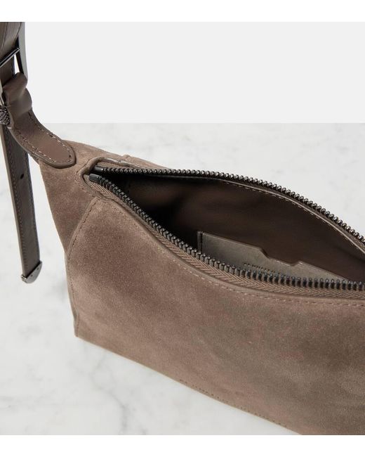 Borsa A Spalla Duo Small di Brunello Cucinelli in Brown
