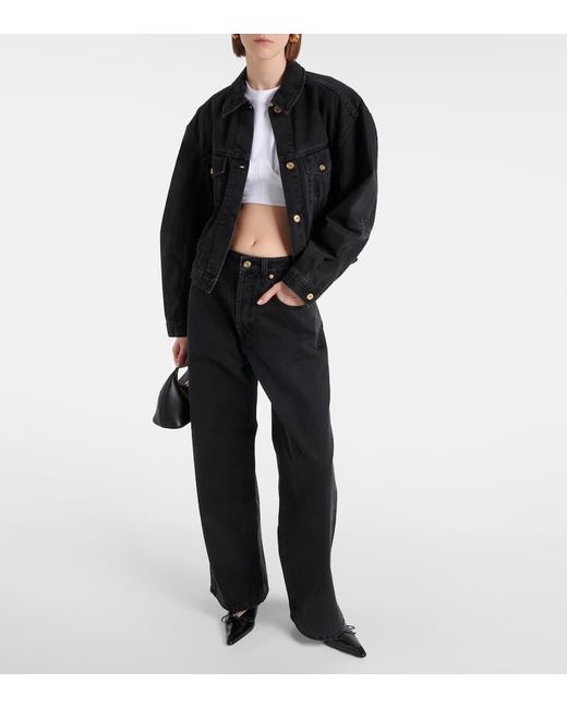 Jeans A Gamba Larga Le De-Nimes Large di Jacquemus in Black