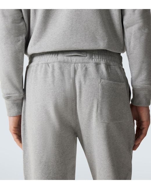 Zegna Gray Logo Cotton Sweatpants for men