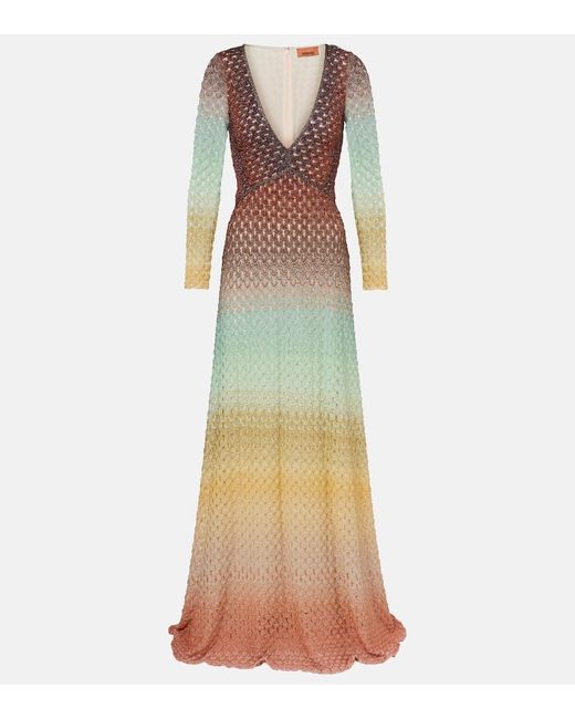 Robe Longue Missoni en coloris Multicolor