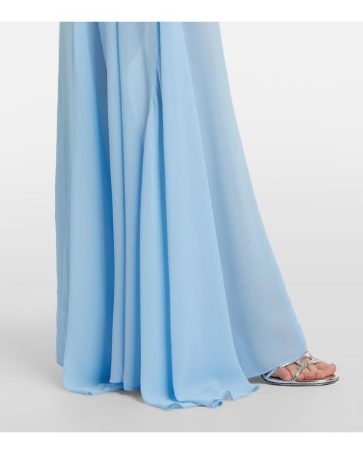 Bananhot Blue Andrea Halterneck Maxi Dress