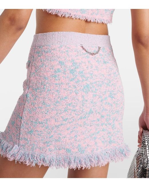 Minifalda de tweed Rabanne de color Pink