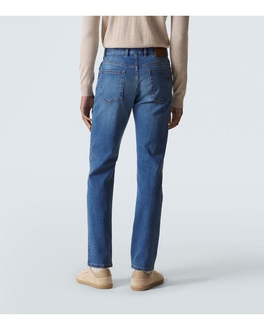 Zegna Blue Slim Jeans for men