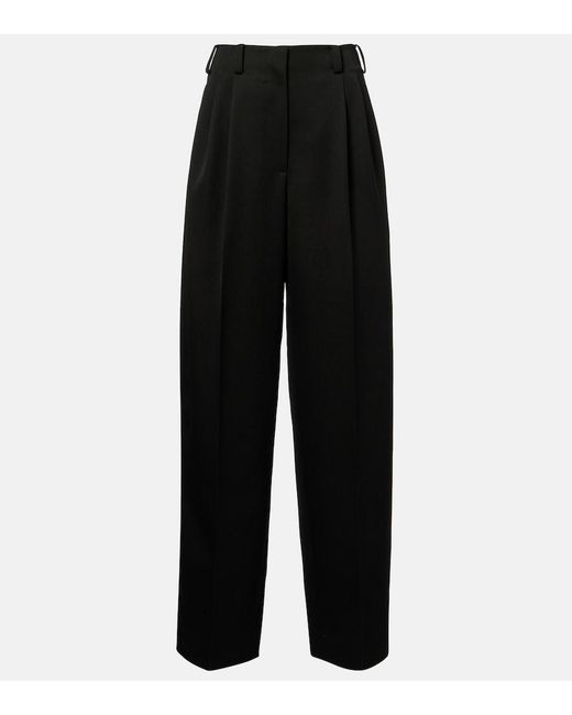 Givenchy Black Cutout Wool Wide-Leg Pants