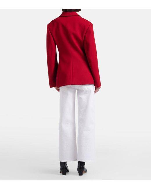Agolde White Harper Crop Wide-Leg Jeans