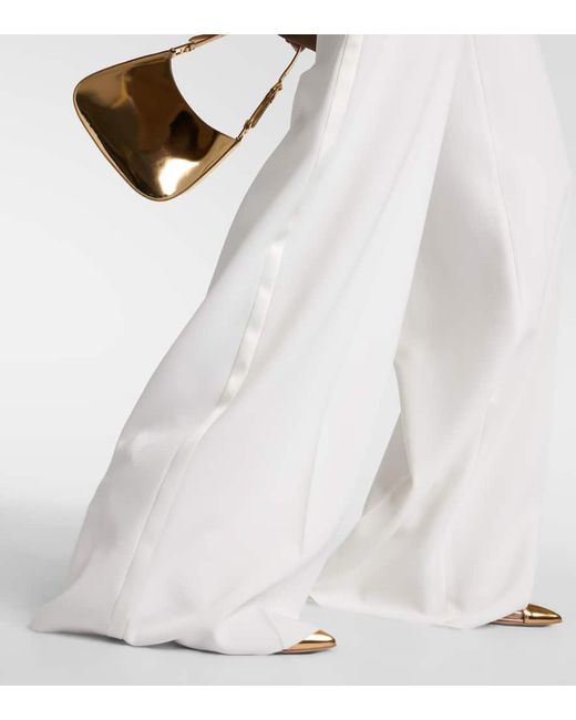 Pantaloni regular Ercole in cady di Max Mara in White