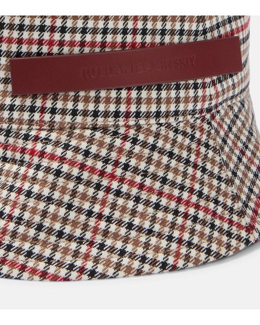 Ruslan Baginskiy Multicolor Checked Bucket Hat