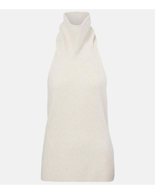 Lisa Yang White Top Maddie Aus Kaschmir