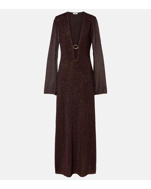 Oseree Purple Lumiere Ring-Detail Kaftan