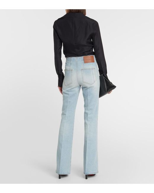 Victoria Beckham Blue Bleached Denim Jeans