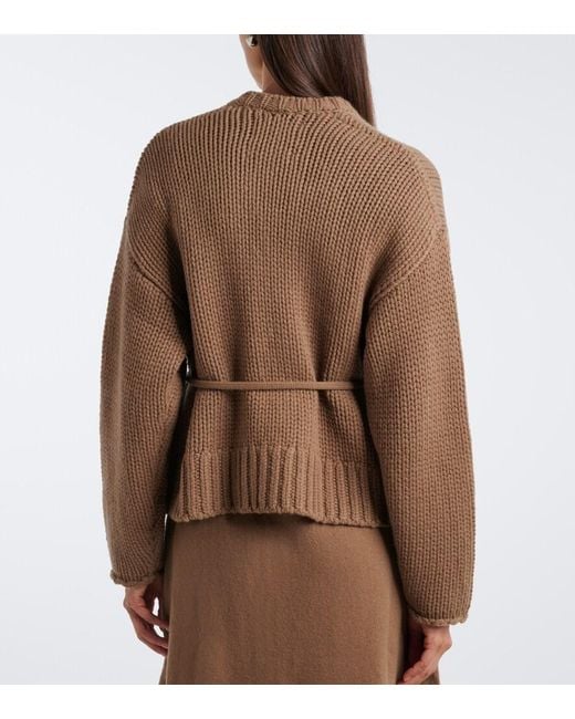 Extreme Cashmere Brown N°384 Ginza Cashmere Wrap Cardigan