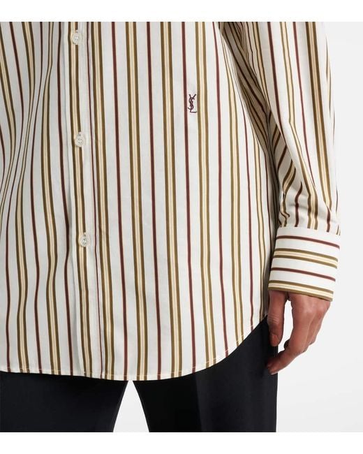 Camicia Cassandre di Saint Laurent in Natural