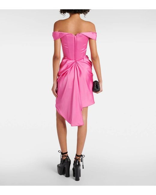 Vestido corto Nova Cora de crepe de saten Vivienne Westwood de color Pink