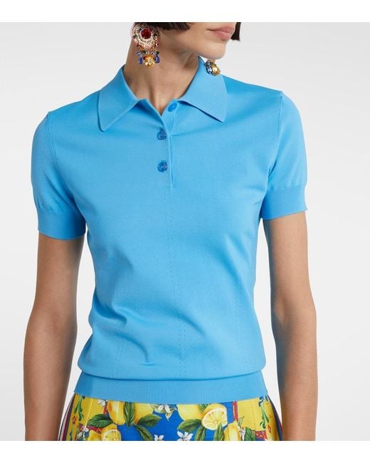 Dolce & Gabbana Blue Polo Shirt