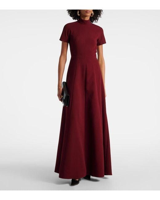 Emilia Wickstead Red Malinda Crepe Gown