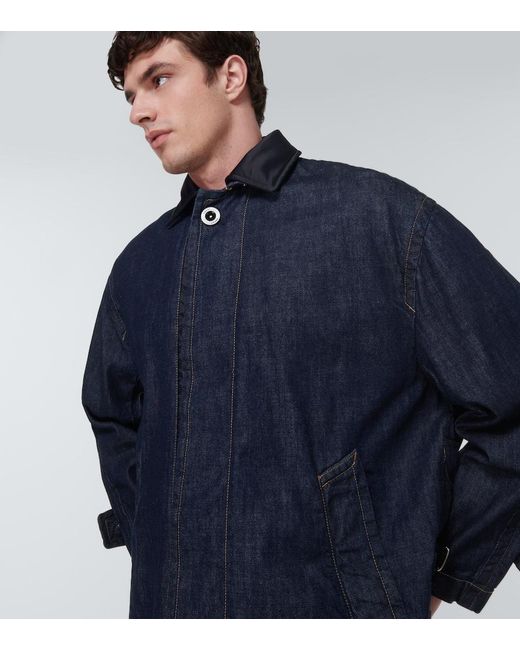 Sacai Blue Denim Coat for men