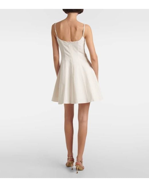 Staud White Bridal Joy Cotton-Blend Minidress