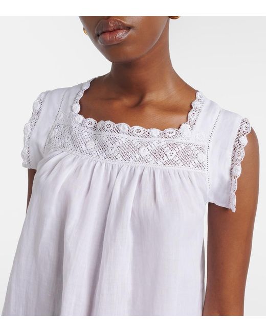 Doen White Minikleid Almadia Mit Spitze