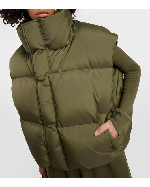 Wardrobe NYC Green Cropped Down Vest