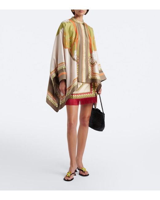 LaDoubleJ Metallic Foulard Printed Silk Twill Shirt